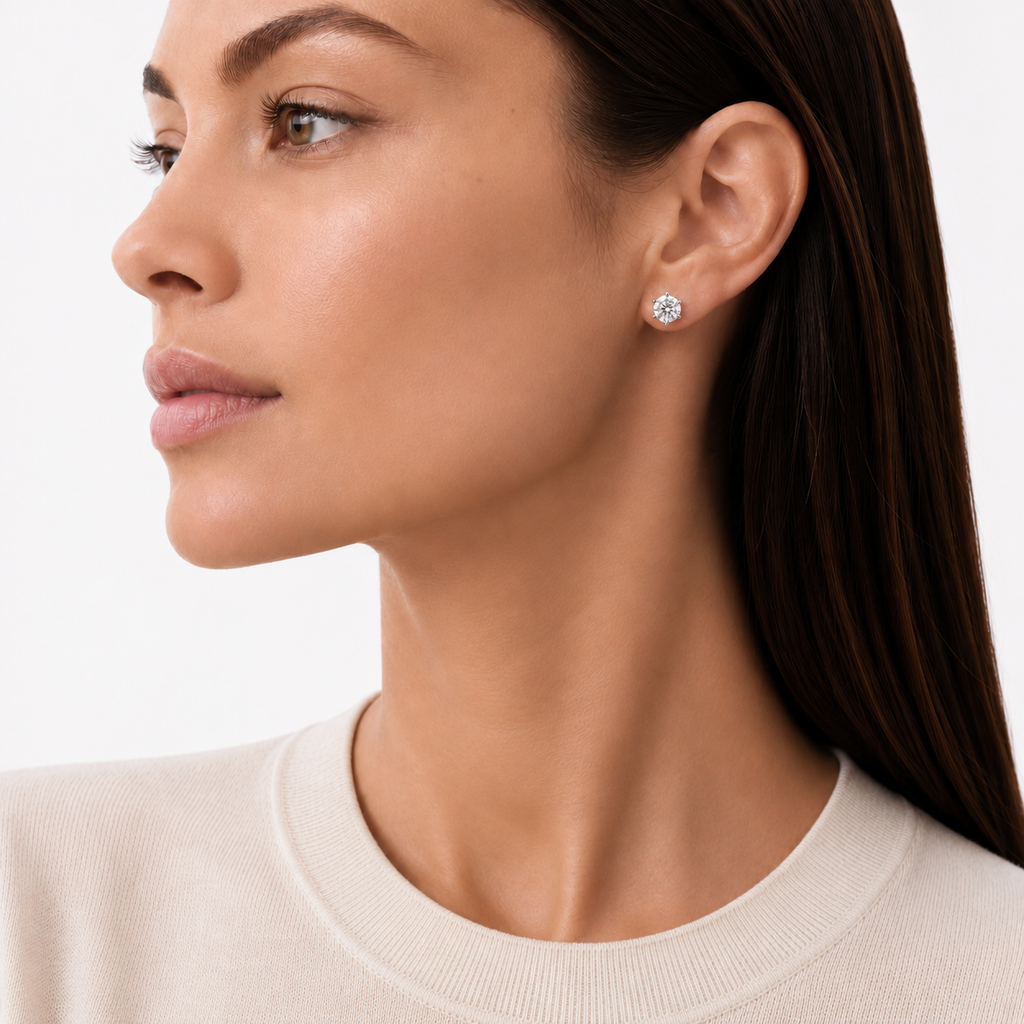 1ct Stud Earrings