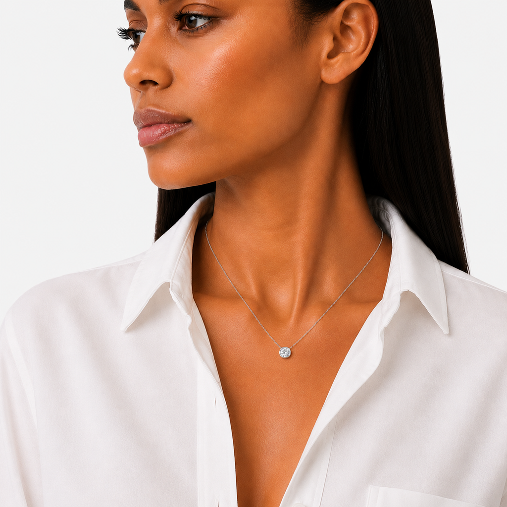 1ct Bezel Necklace