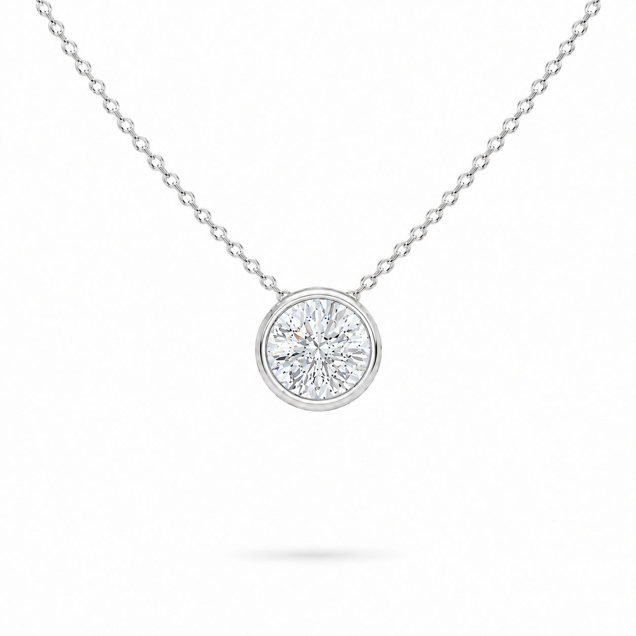 2ct Bezel Necklace