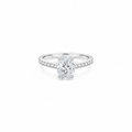 2ct Oval Side Stone Ring