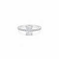 1ct Radiant Cut Side Stone Ring