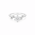 1ct Side Stone Solitaire Ring