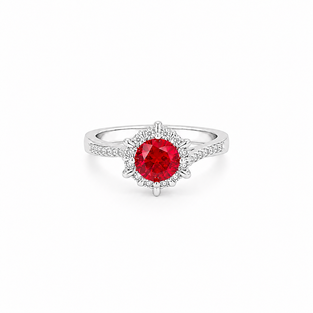 Red Halo Ring