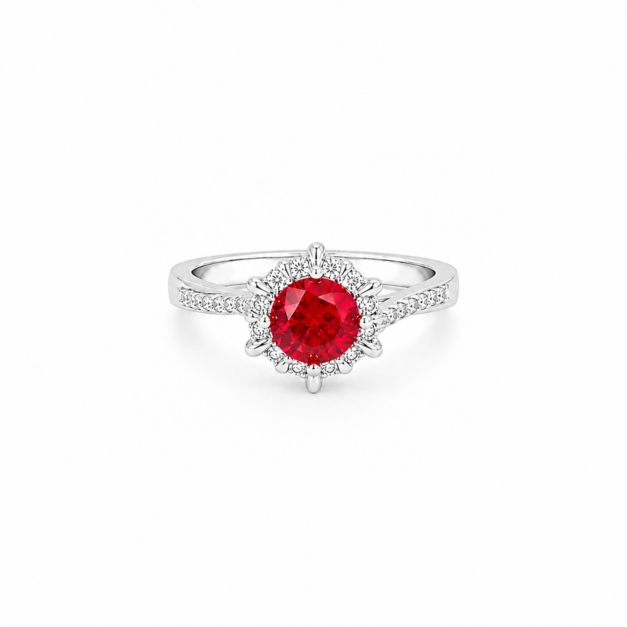 Red Halo Ring