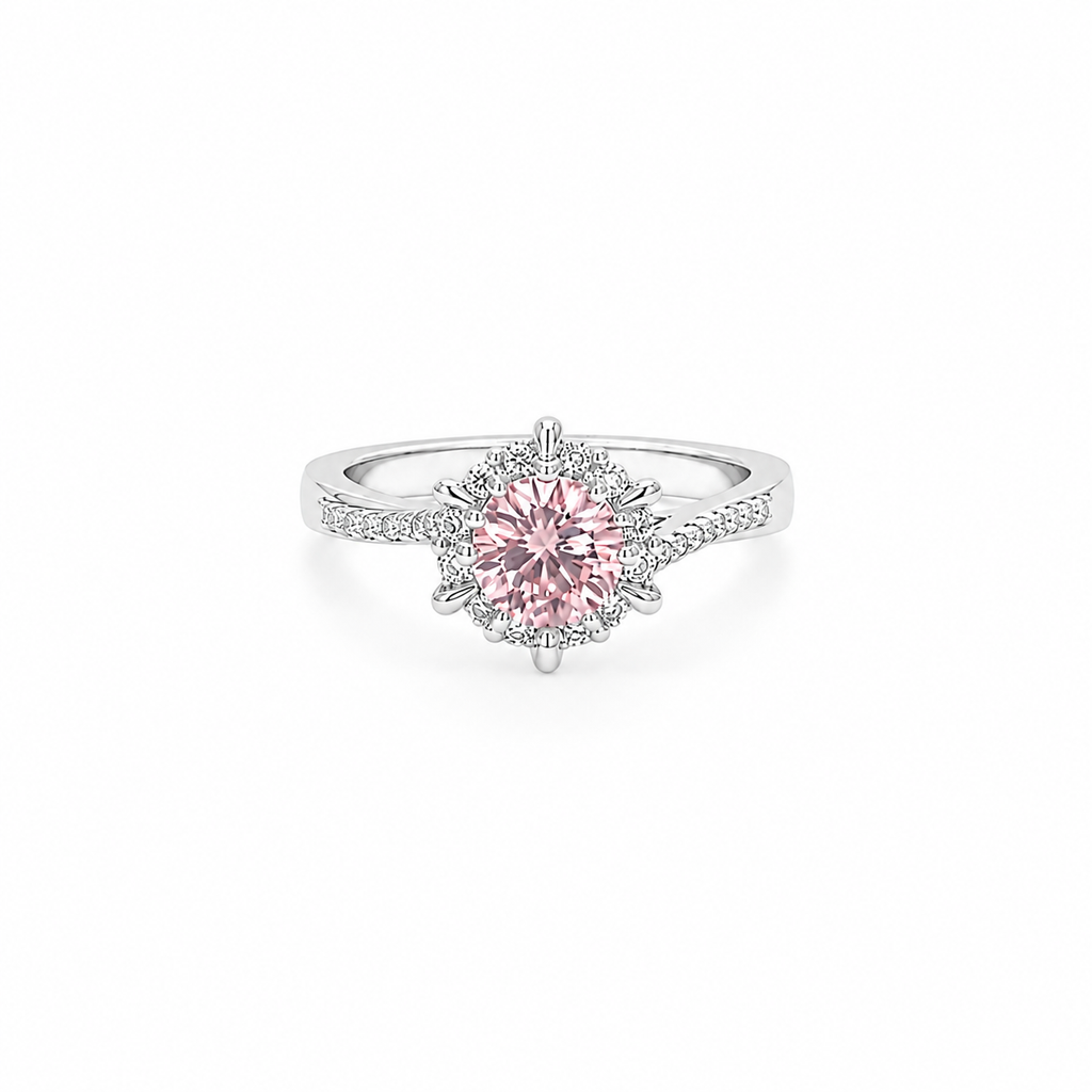 Pink Halo Ring