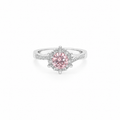 Pink Halo Ring