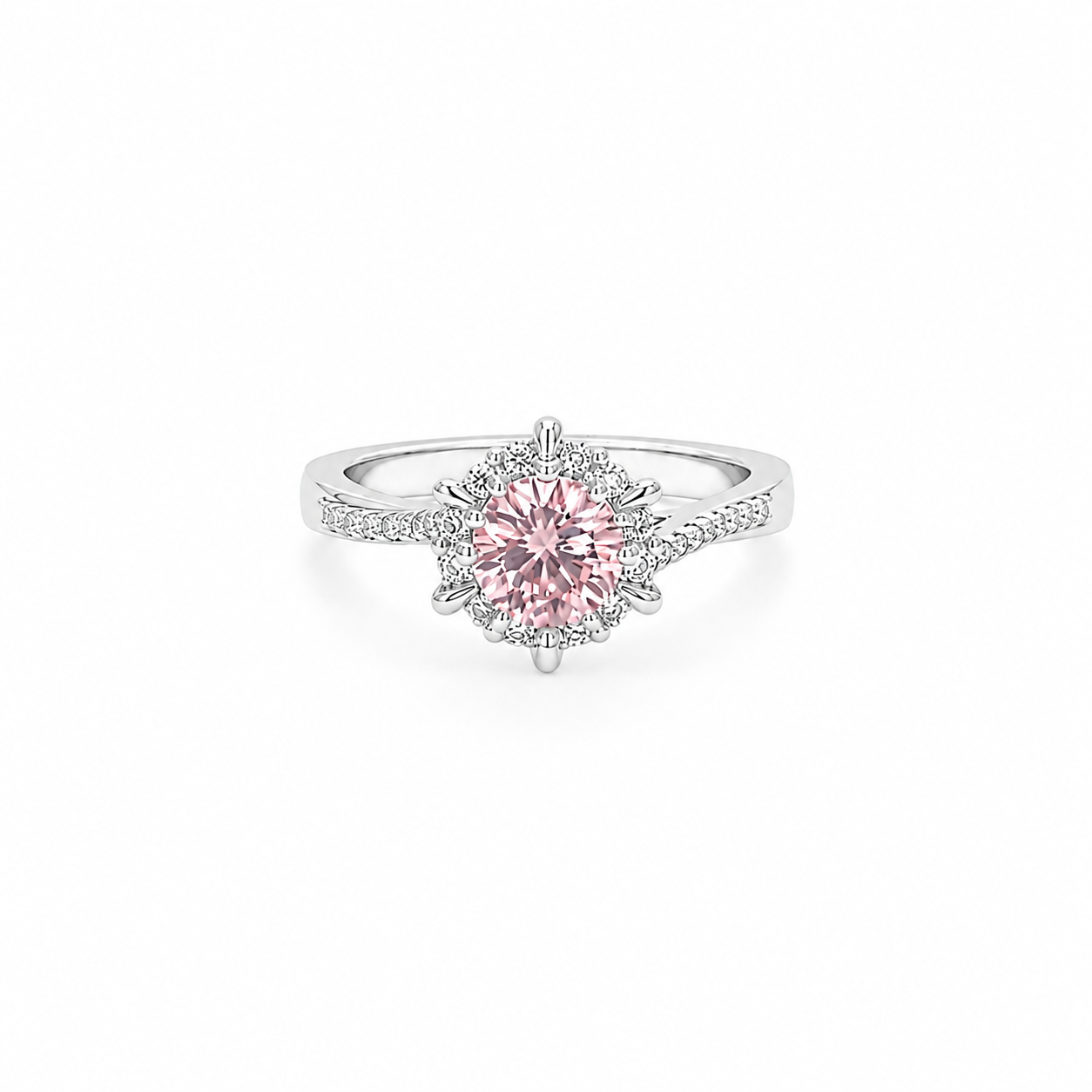 Pink Halo Ring