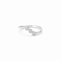 Trio Bezel Set Stacking Ring