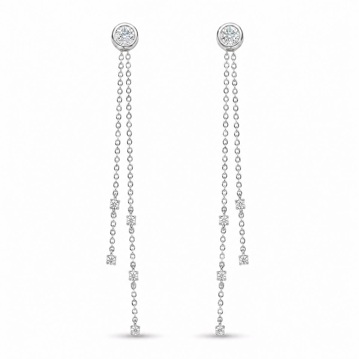 Bezel Drop Earrings