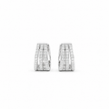 Triple Row Pavé Huggie Earrings