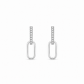 Pavé Link Hoop Earrings
