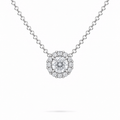 1ct Halo Necklace