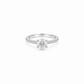1ct Solitaire Side Stone Ring