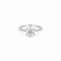 2ct Solitaire Side Stone Ring