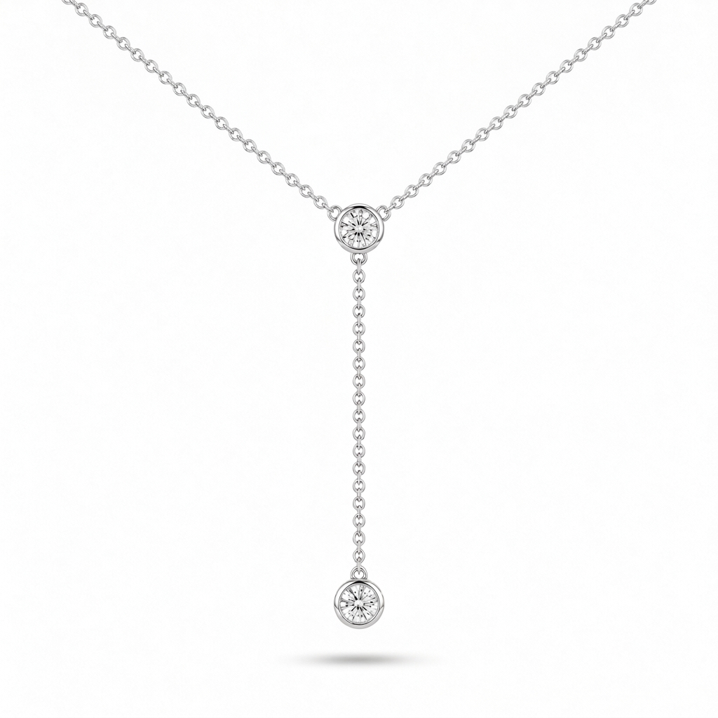 Bezel Drop Necklace