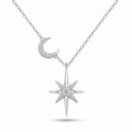 North Star & Moon Necklace