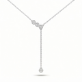 Trio Bezel Drop Necklace